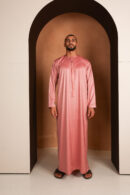 Kandhoura Lassana - Blush Pink Emirati Kandhoura – Smooth Satin Blend | Modern Elegance & Comfort