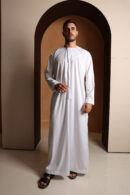 Kandhoura Sami - Traditional White Emirati Kandhoura – Breathable Cotton Blend | Elegant & Comfortable Wear