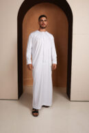 Kandhoura Sami - Traditional White Emirati Kandhoura – Breathable Cotton Blend | Elegant & Comfortable Wear