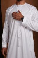 Kandhoura Sami - Traditional White Emirati Kandhoura – Breathable Cotton Blend | Elegant & Comfortable Wear