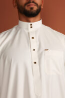 Qamis Bah - Qamis long pour homme en blanc pur