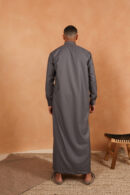 Qamis Shams - Hommes Long Qamis en gris anthracite